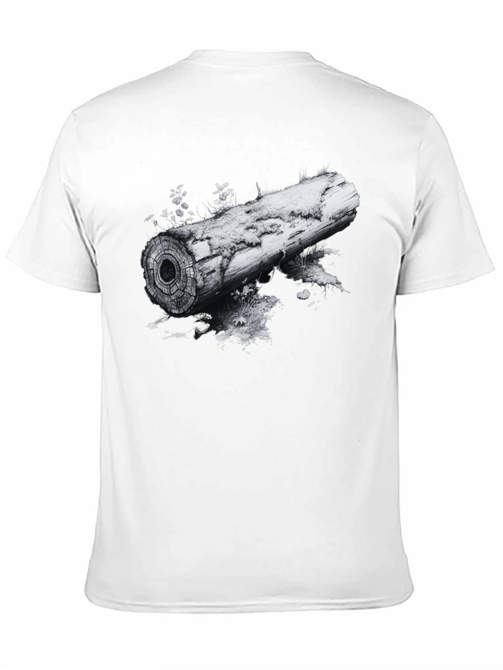 Nature Inspired Log Graphic Tee - Black