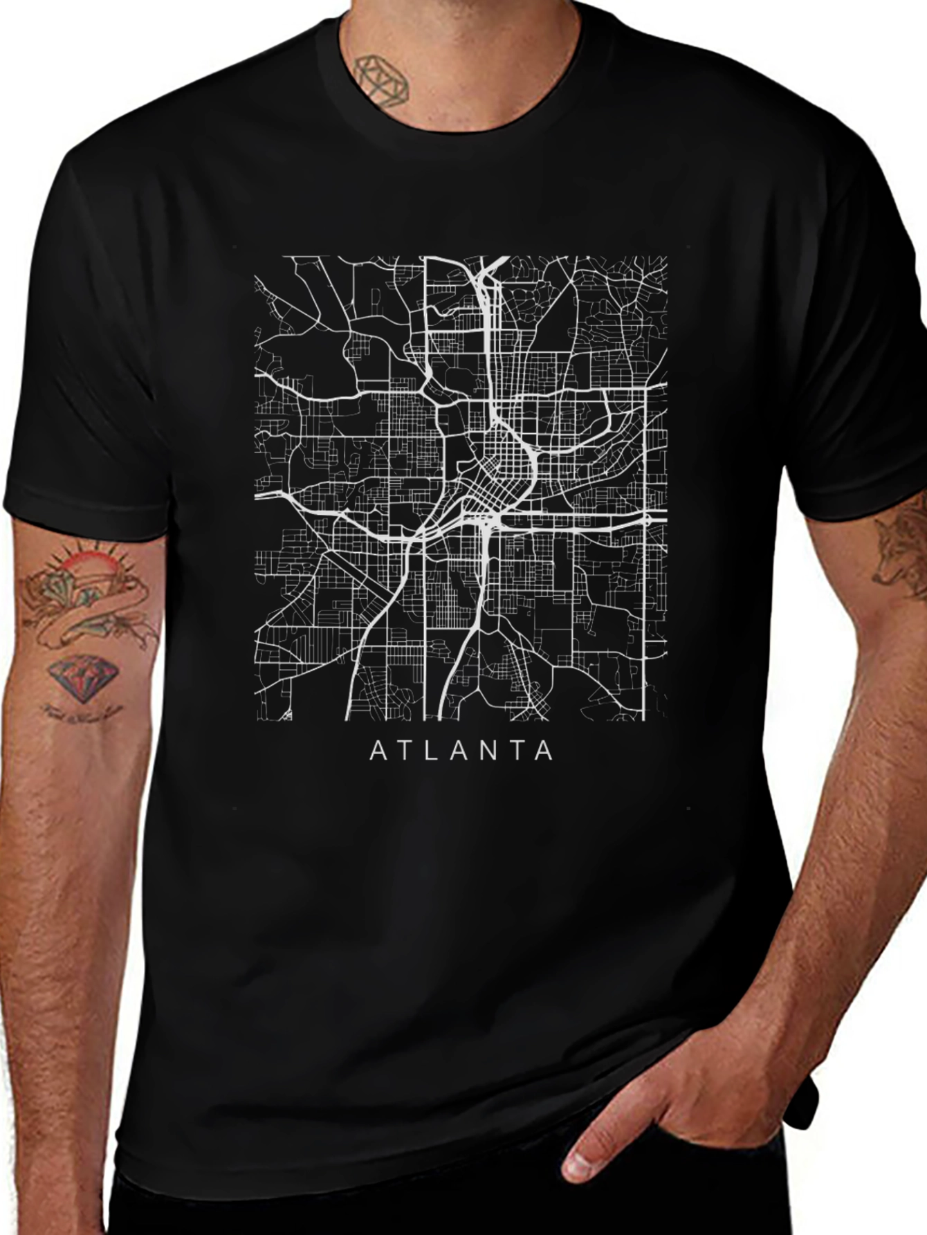 Atlanta City Map T-Shirt - Graphic Tee