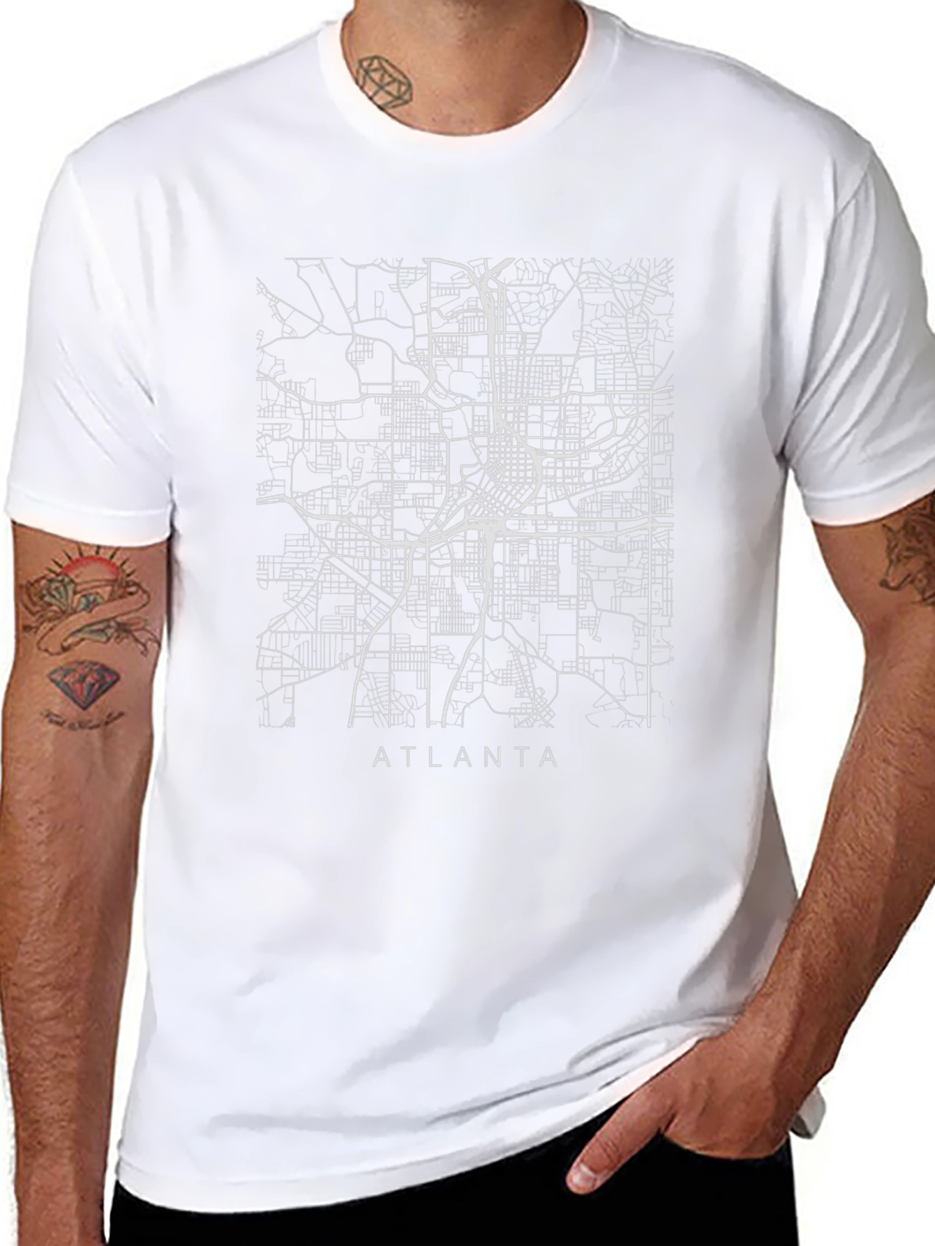 Atlanta City Map T-Shirt - Graphic Tee