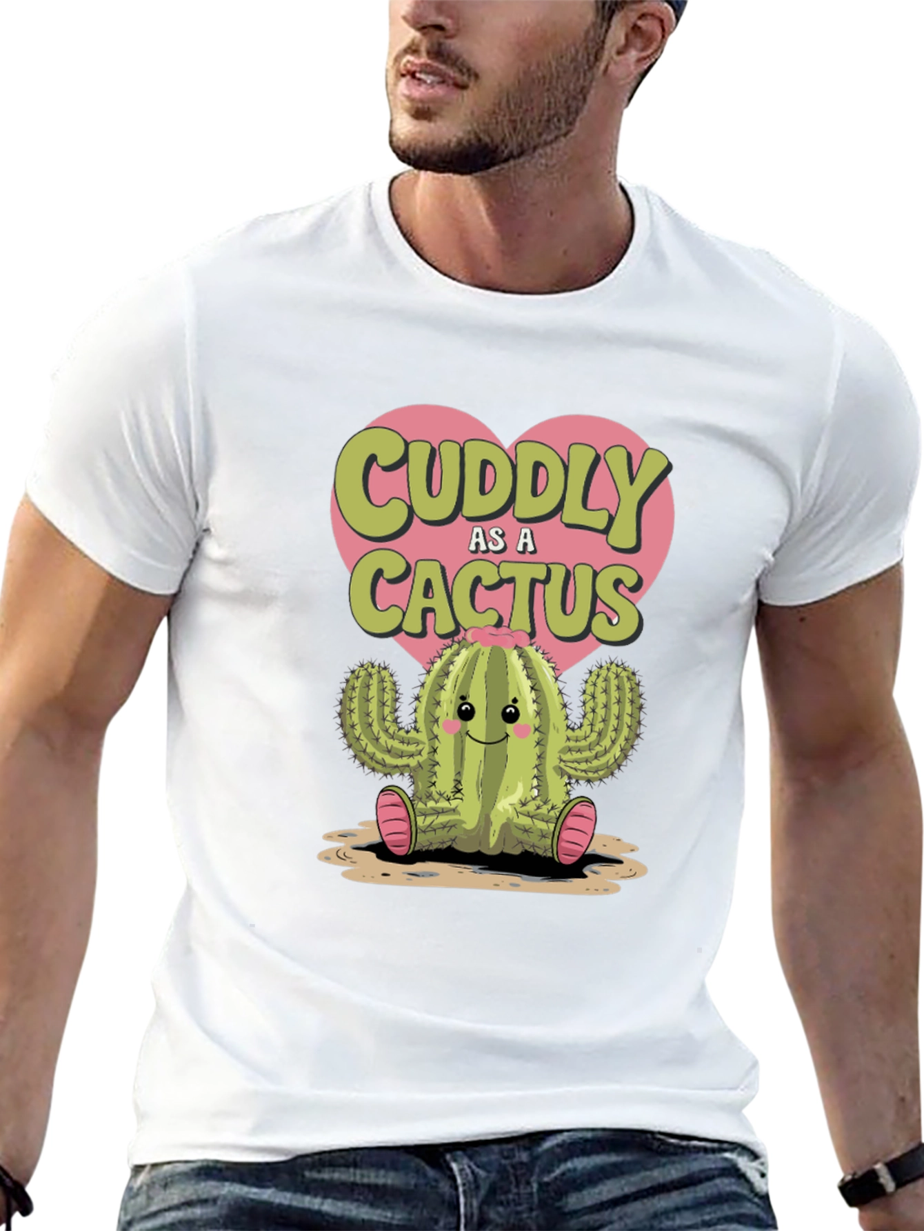 Cuddly Cactus Graphic Tee - Soft & Stylish