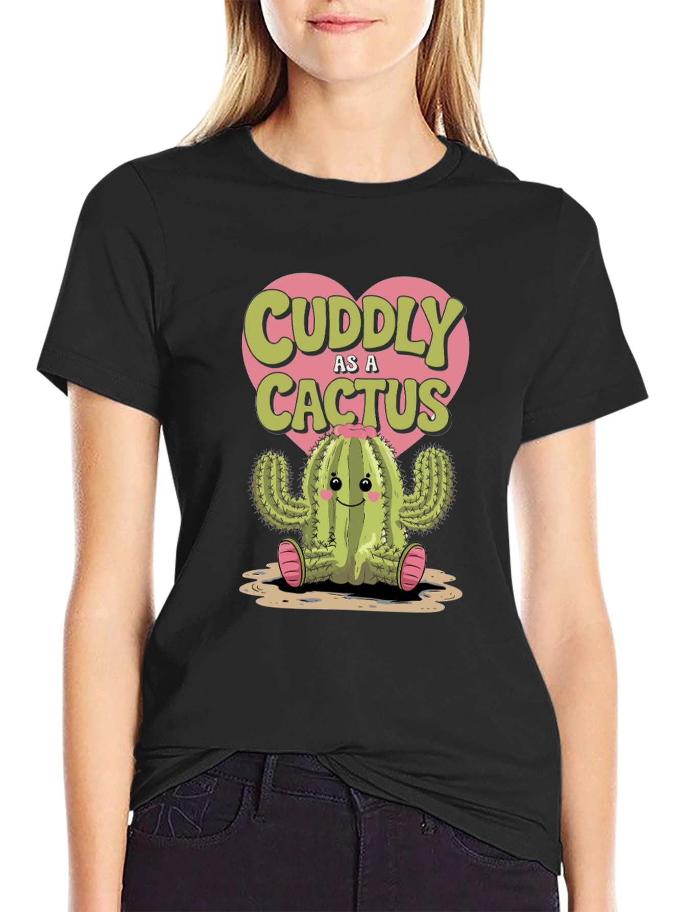 Cuddly Cactus Graphic Tee - Soft & Stylish