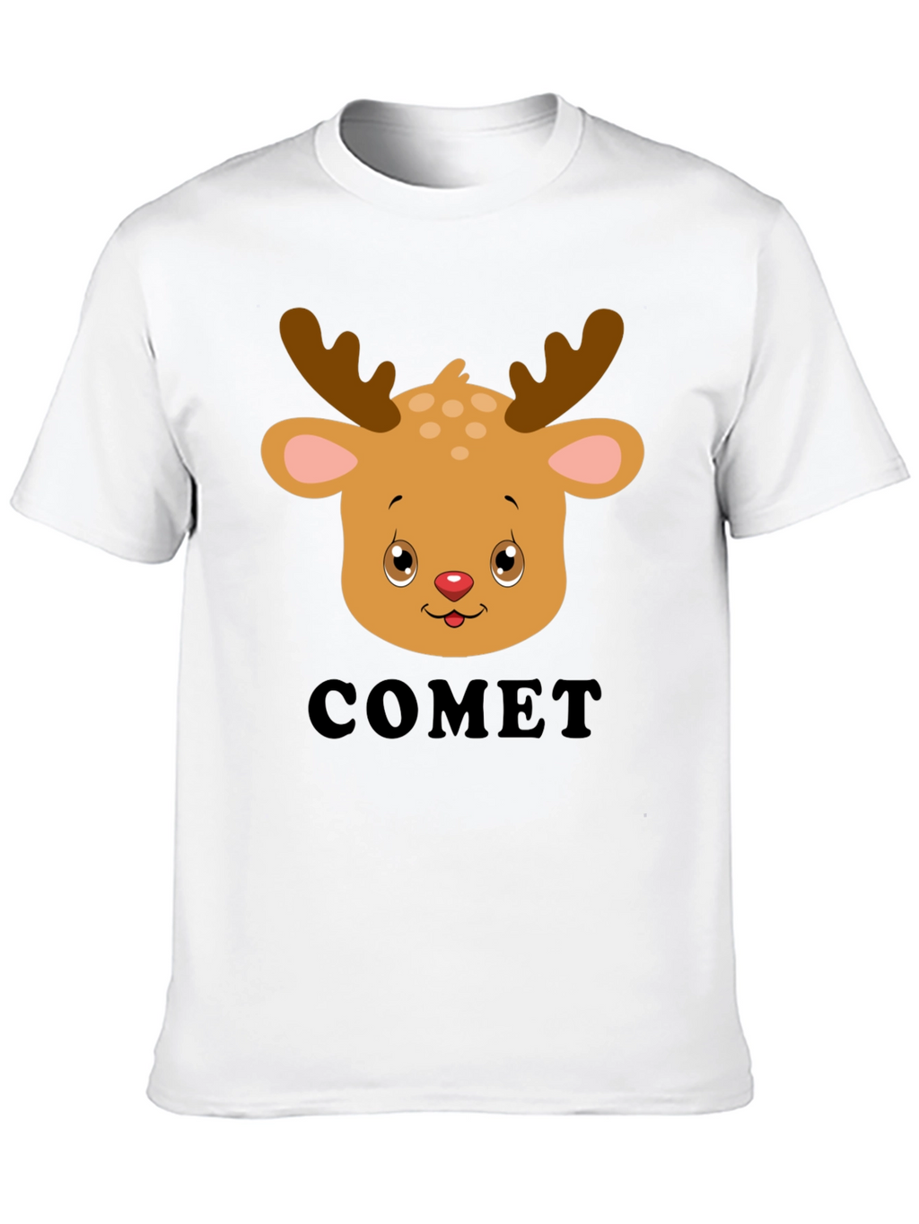 Comet Reindeer Graphic Tee - Black