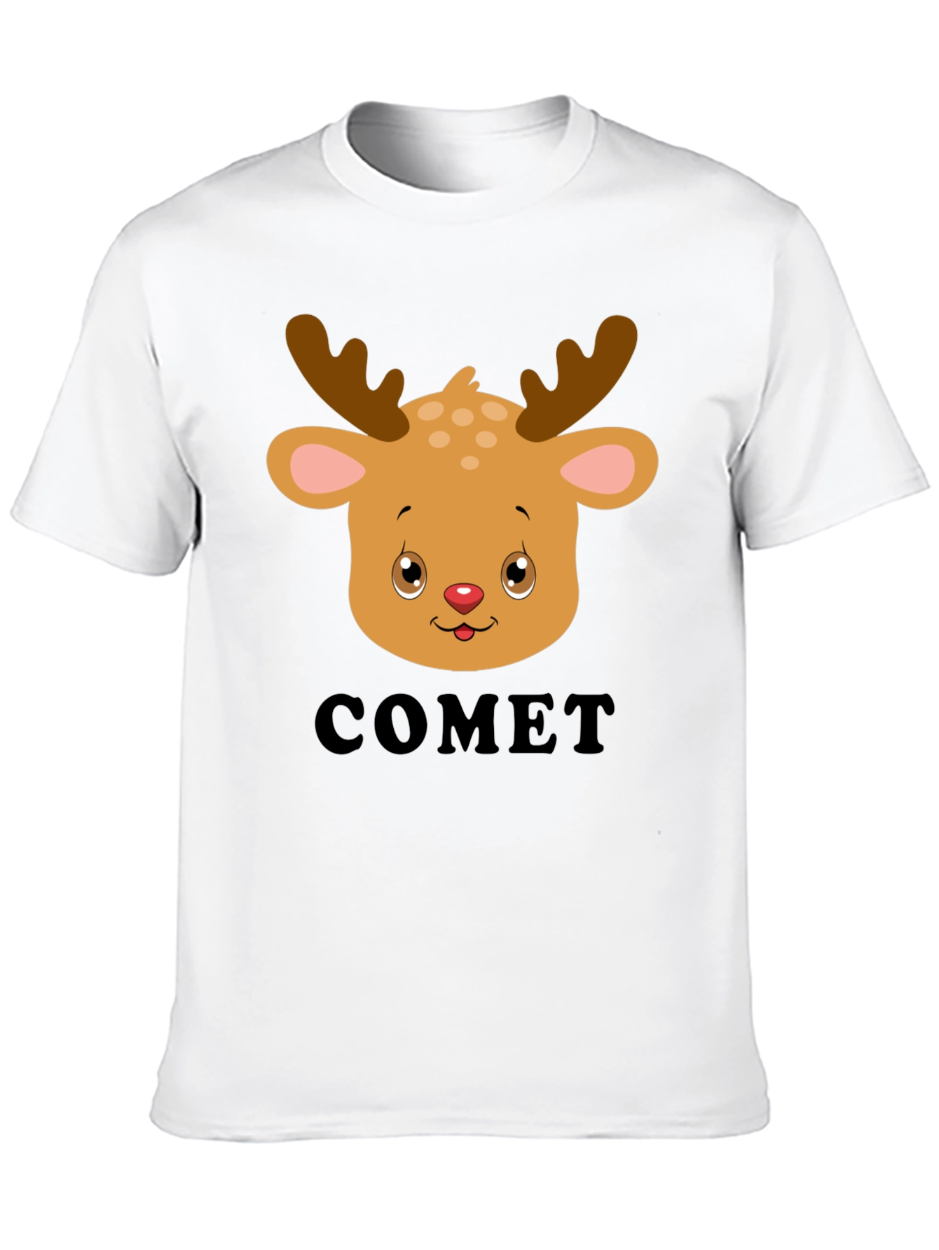 Comet Reindeer Graphic Tee - Black