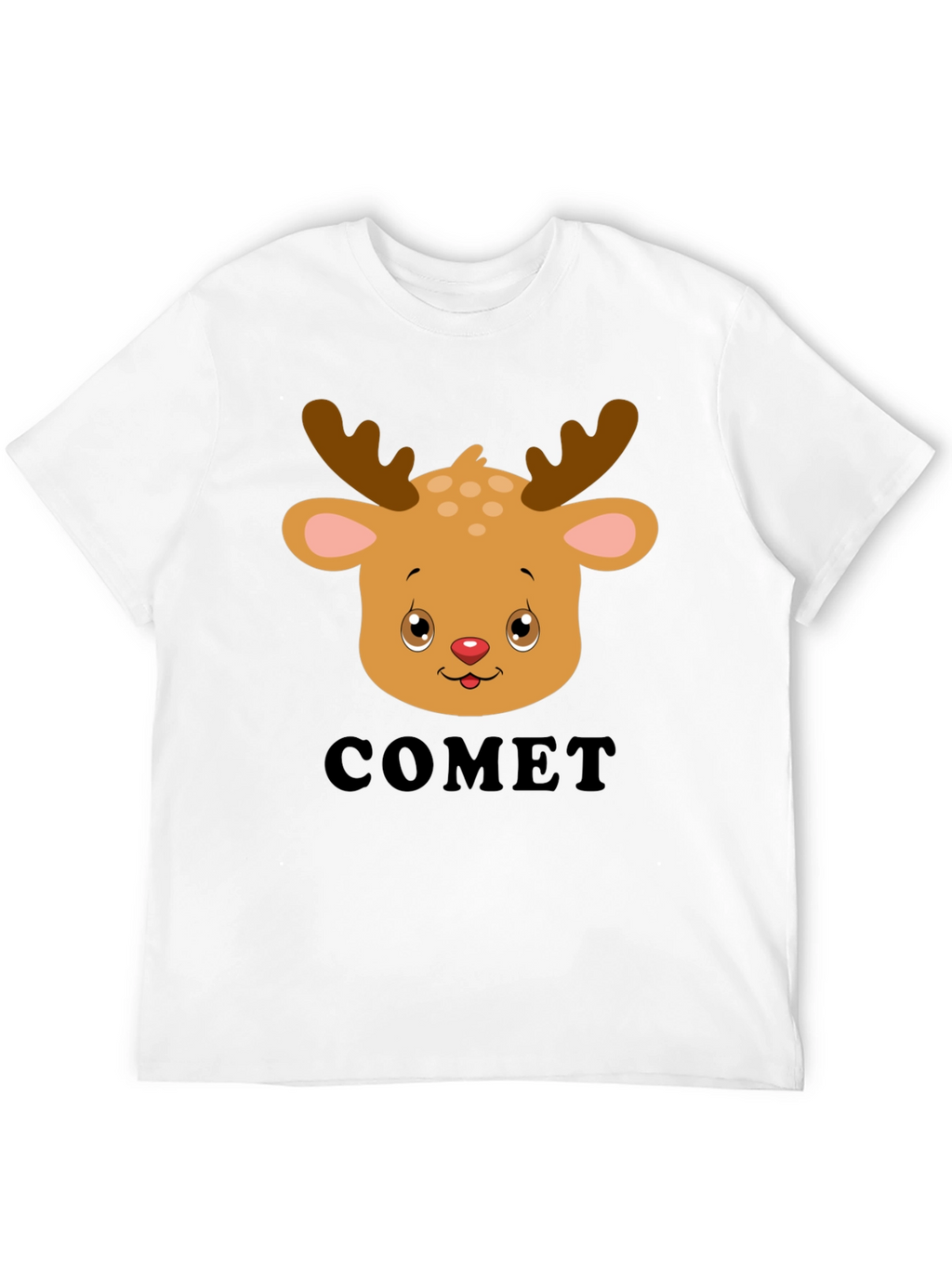 Comet Reindeer Graphic Tee - Black