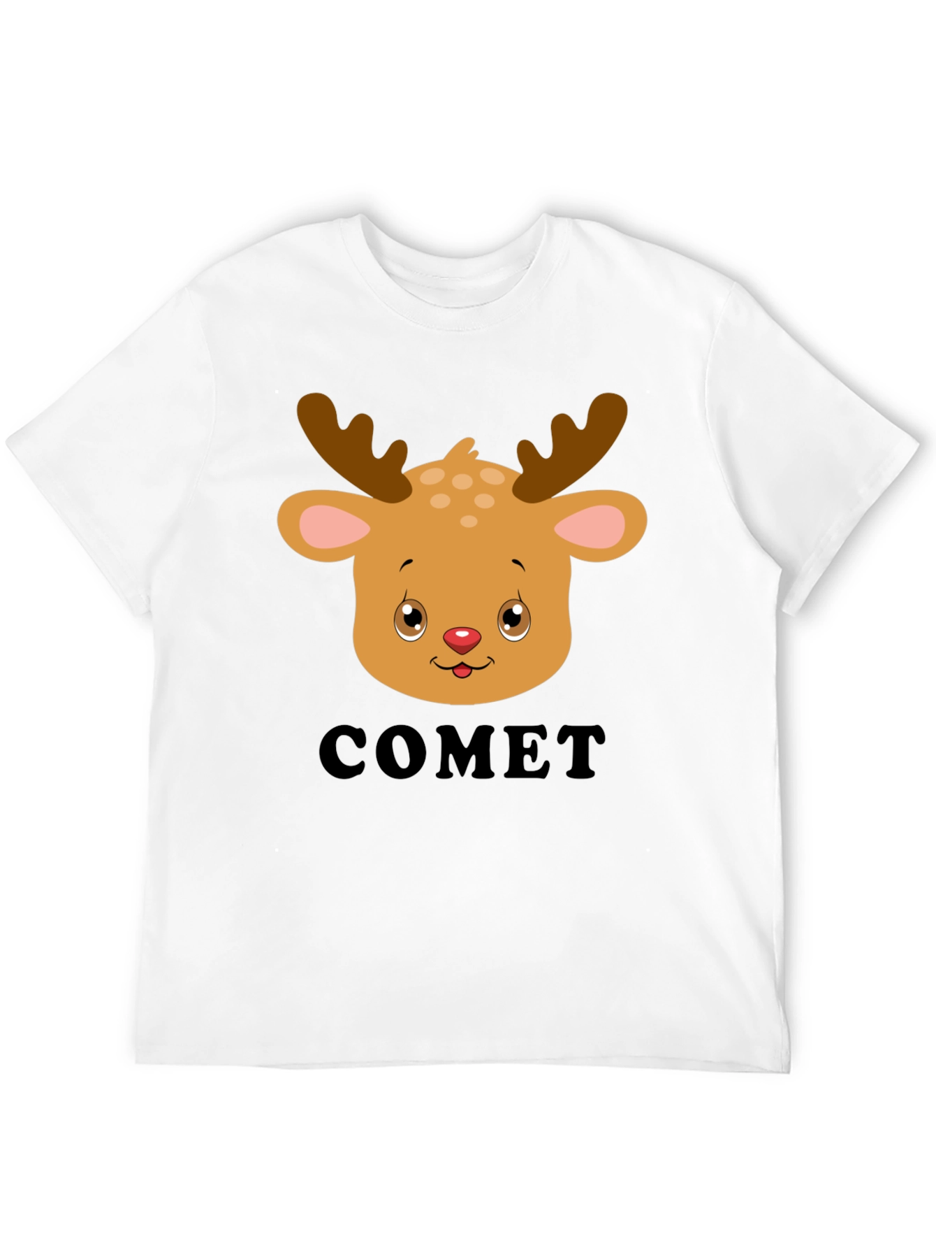 Comet Reindeer Graphic Tee - Black