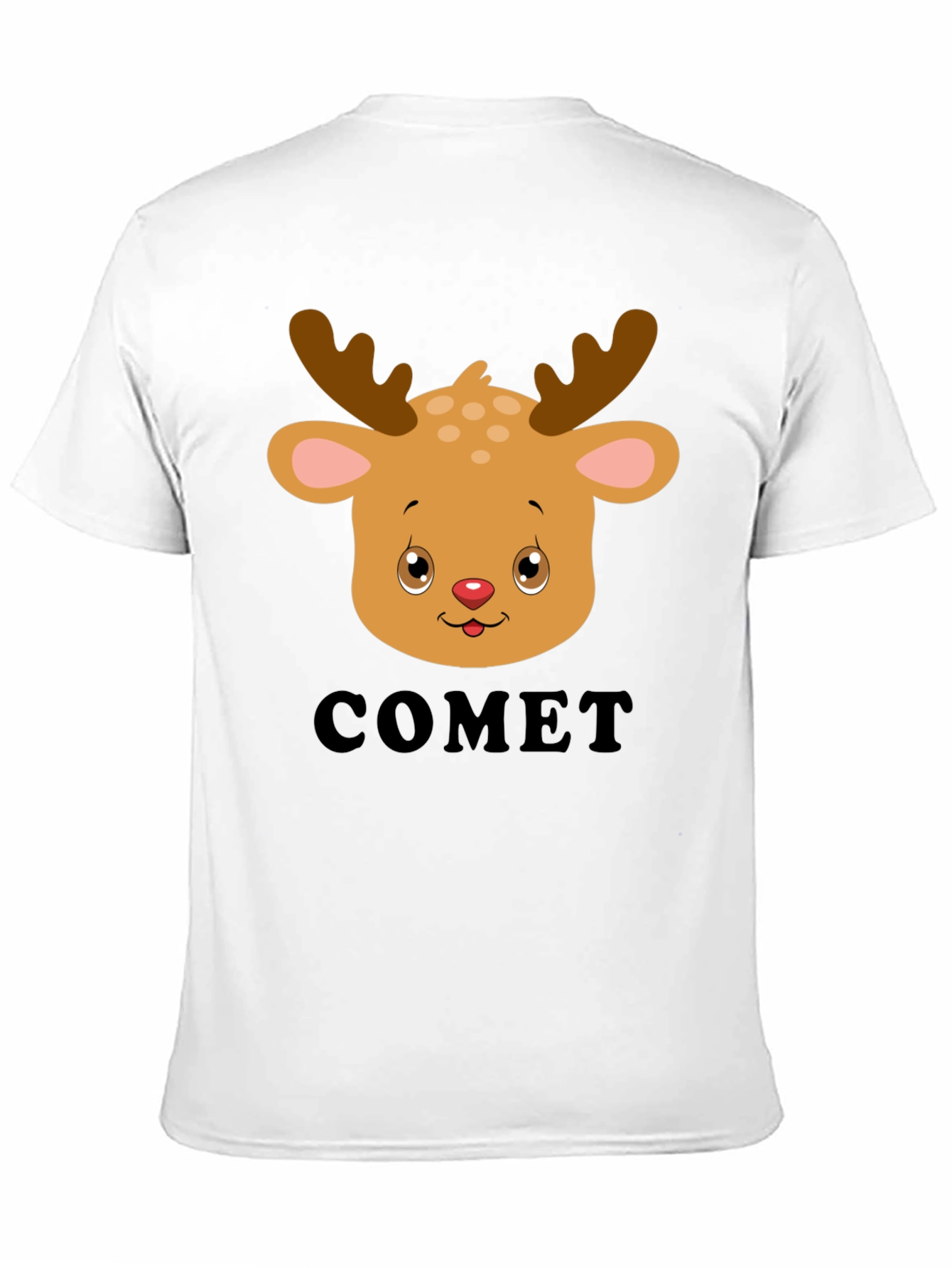 Comet Reindeer Graphic Tee - Black