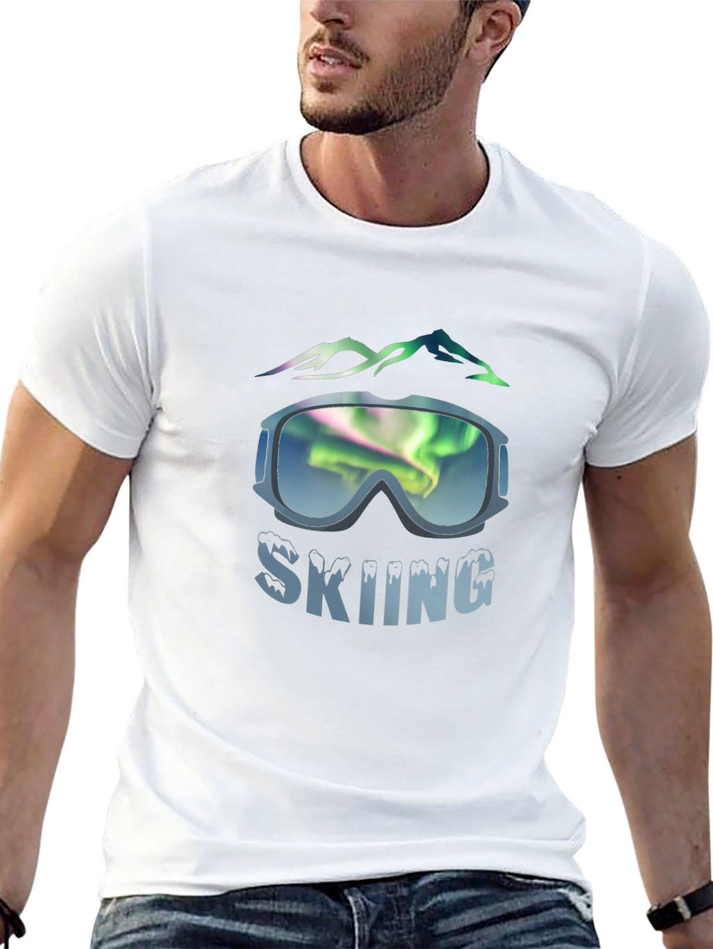 Skiing Graphic Tee - Mountain Adventure