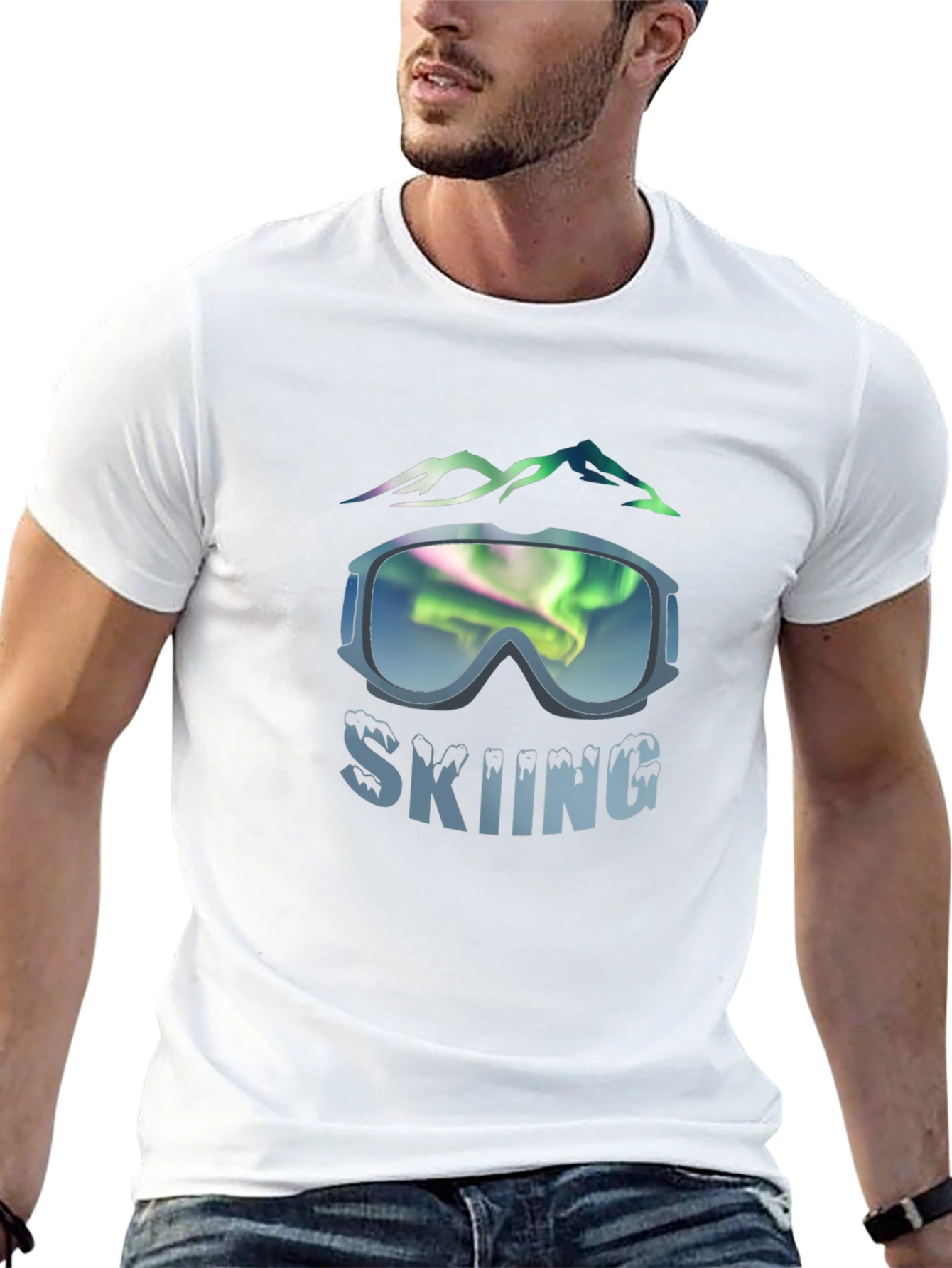 Skiing Graphic Tee - Mountain Adventure