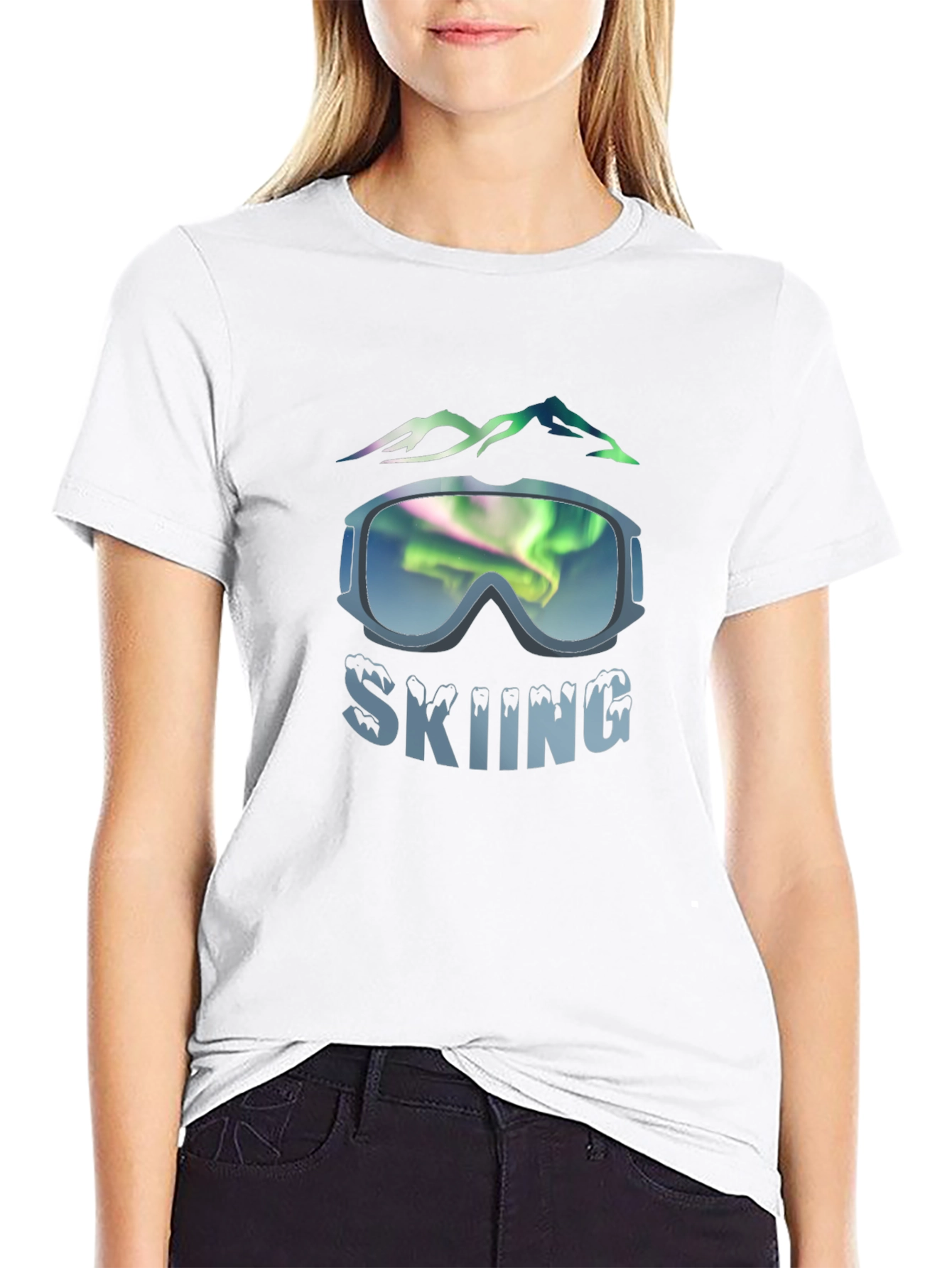 Skiing Graphic Tee - Mountain Adventure