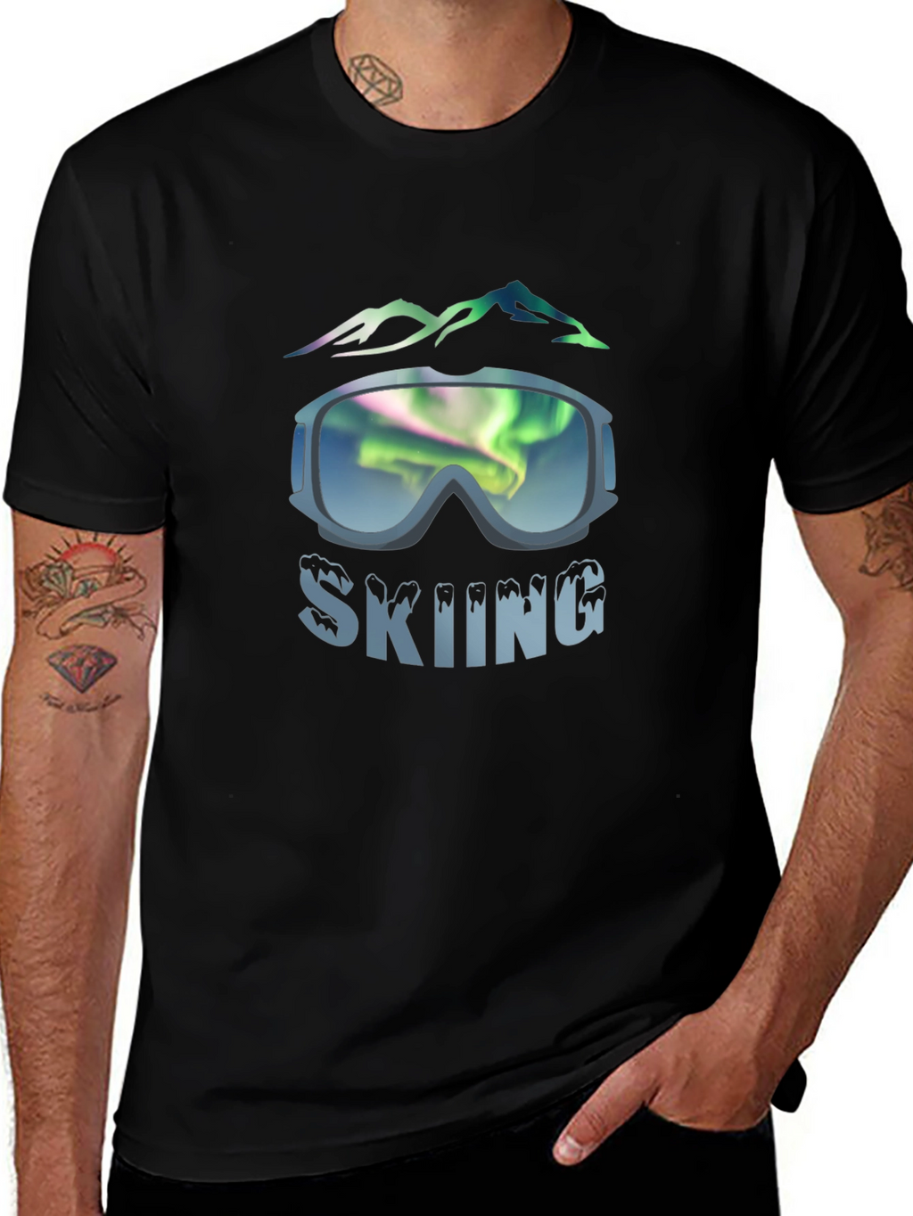 Skiing Graphic Tee - Mountain Adventure