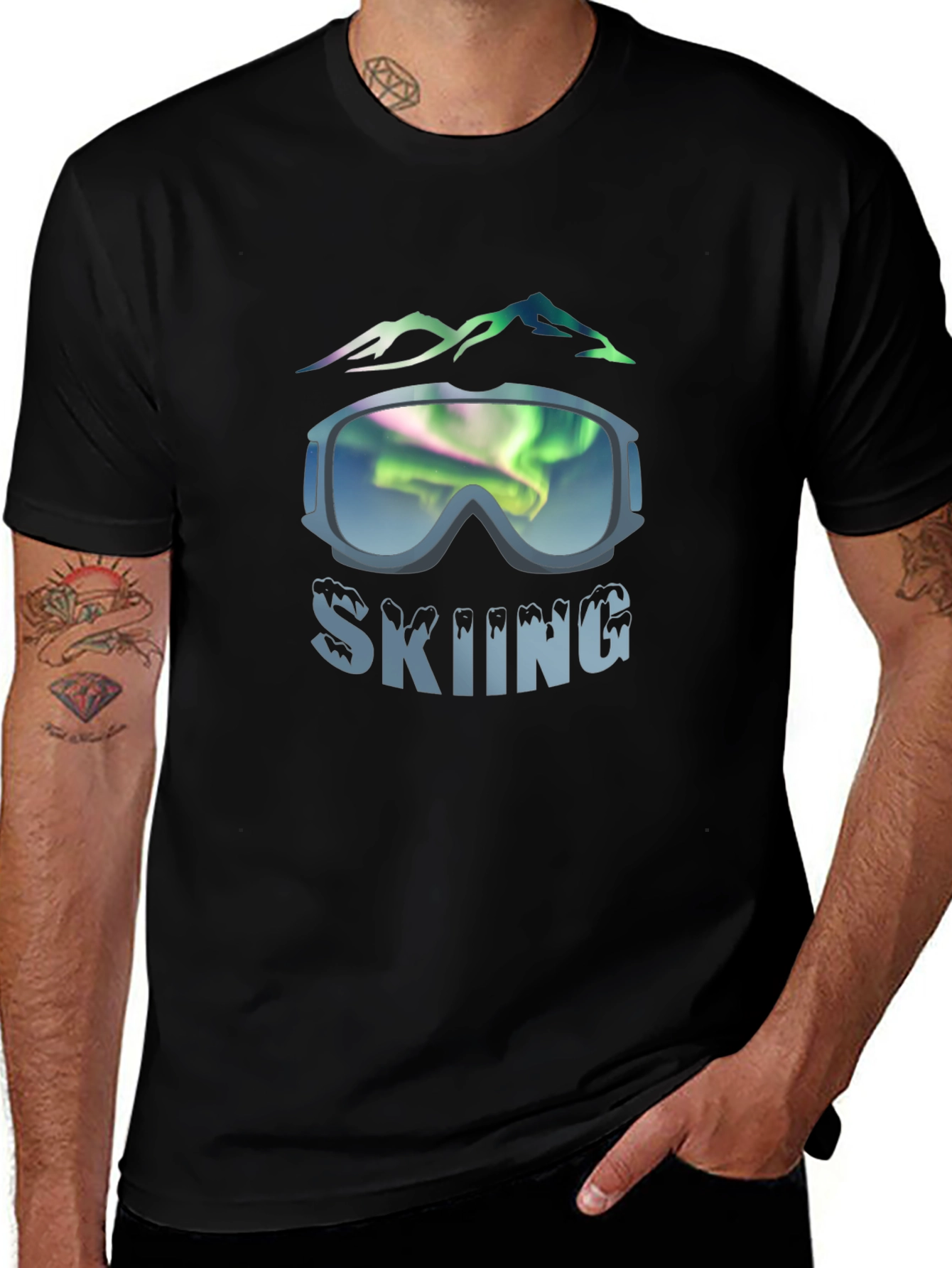 Skiing Graphic Tee - Mountain Adventure