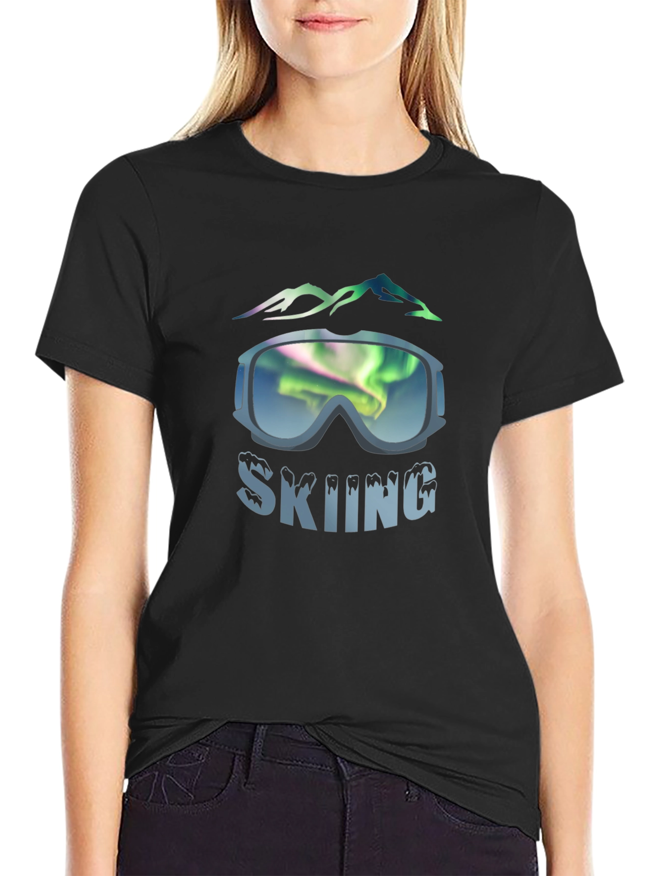 Skiing Graphic Tee - Mountain Adventure