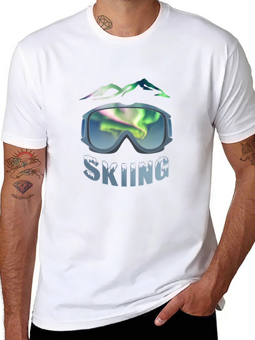 Skiing Graphic Tee - Mountain Adventure