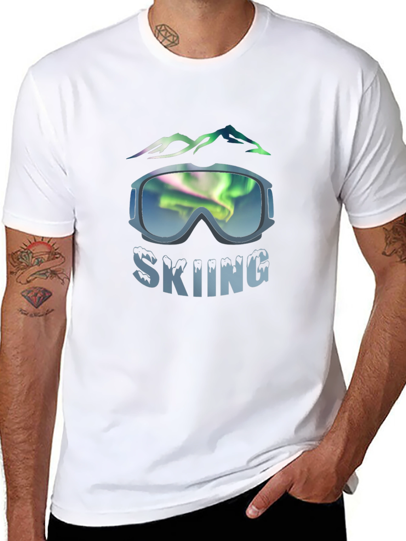 Skiing Graphic Tee - Mountain Adventure