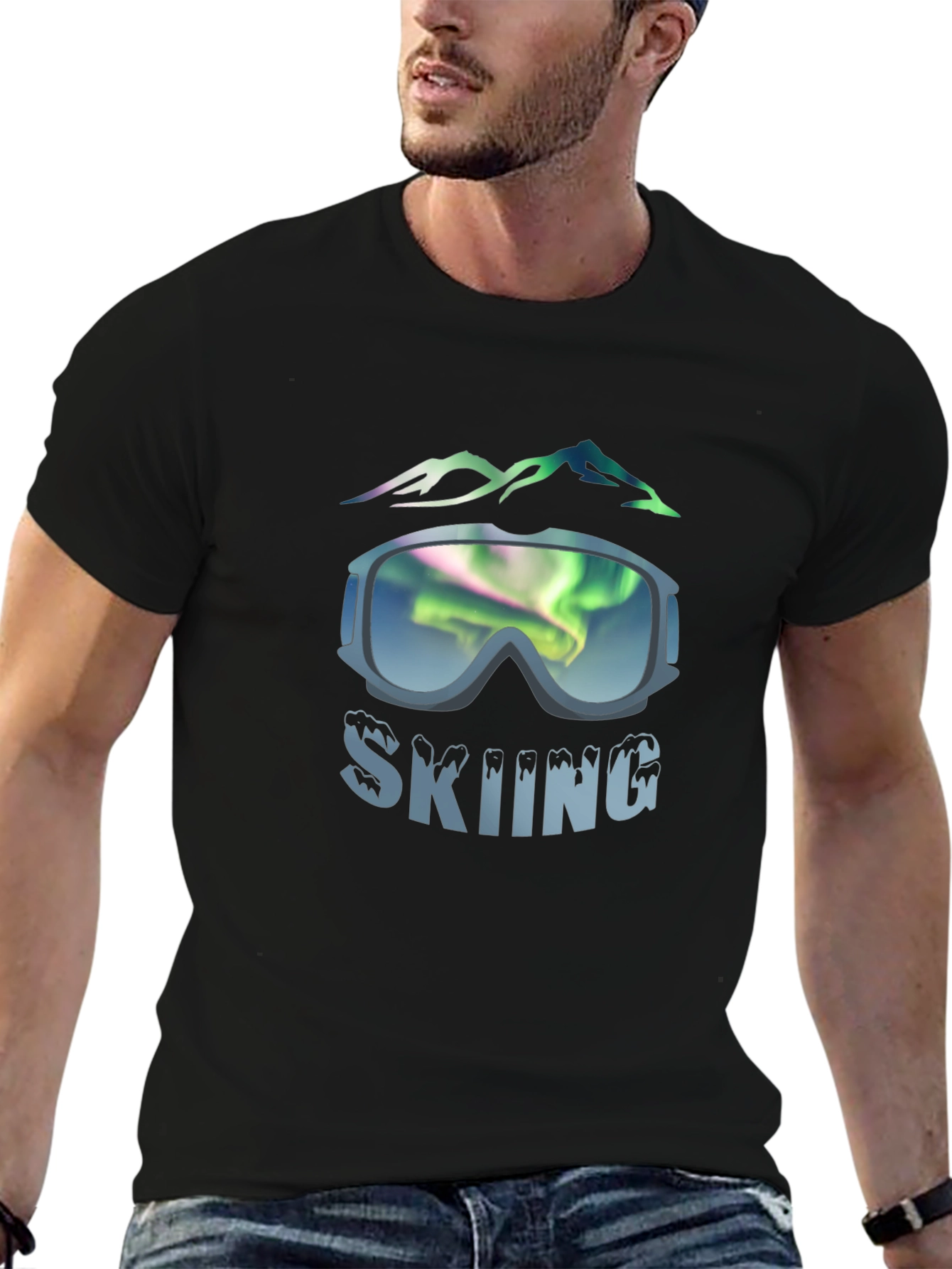 Skiing Graphic Tee - Mountain Adventure