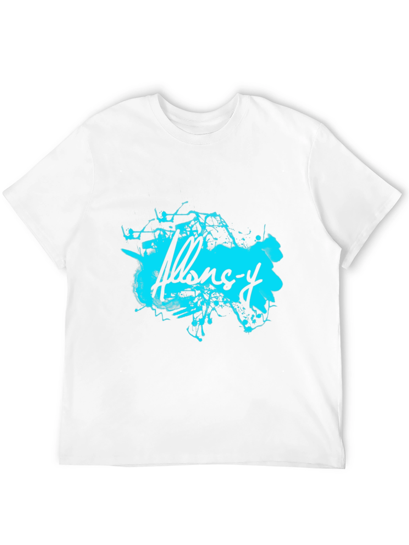 Abstract Allons-y Graphic Black T-Shirt