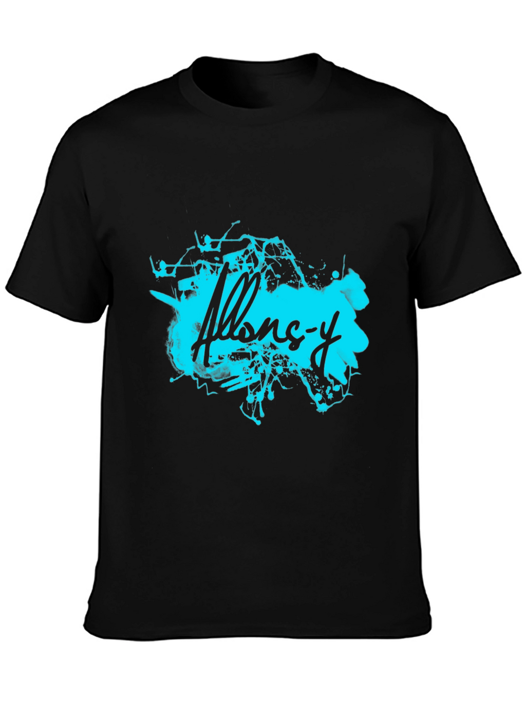 Abstract Allons-y Graphic Black T-Shirt