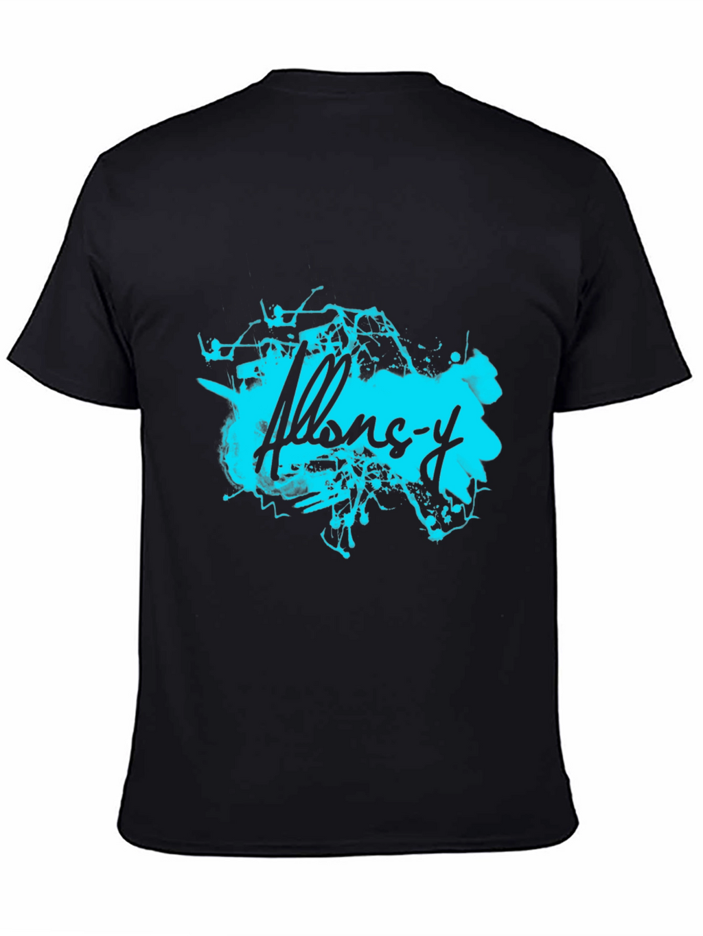 Abstract Allons-y Graphic Black T-Shirt