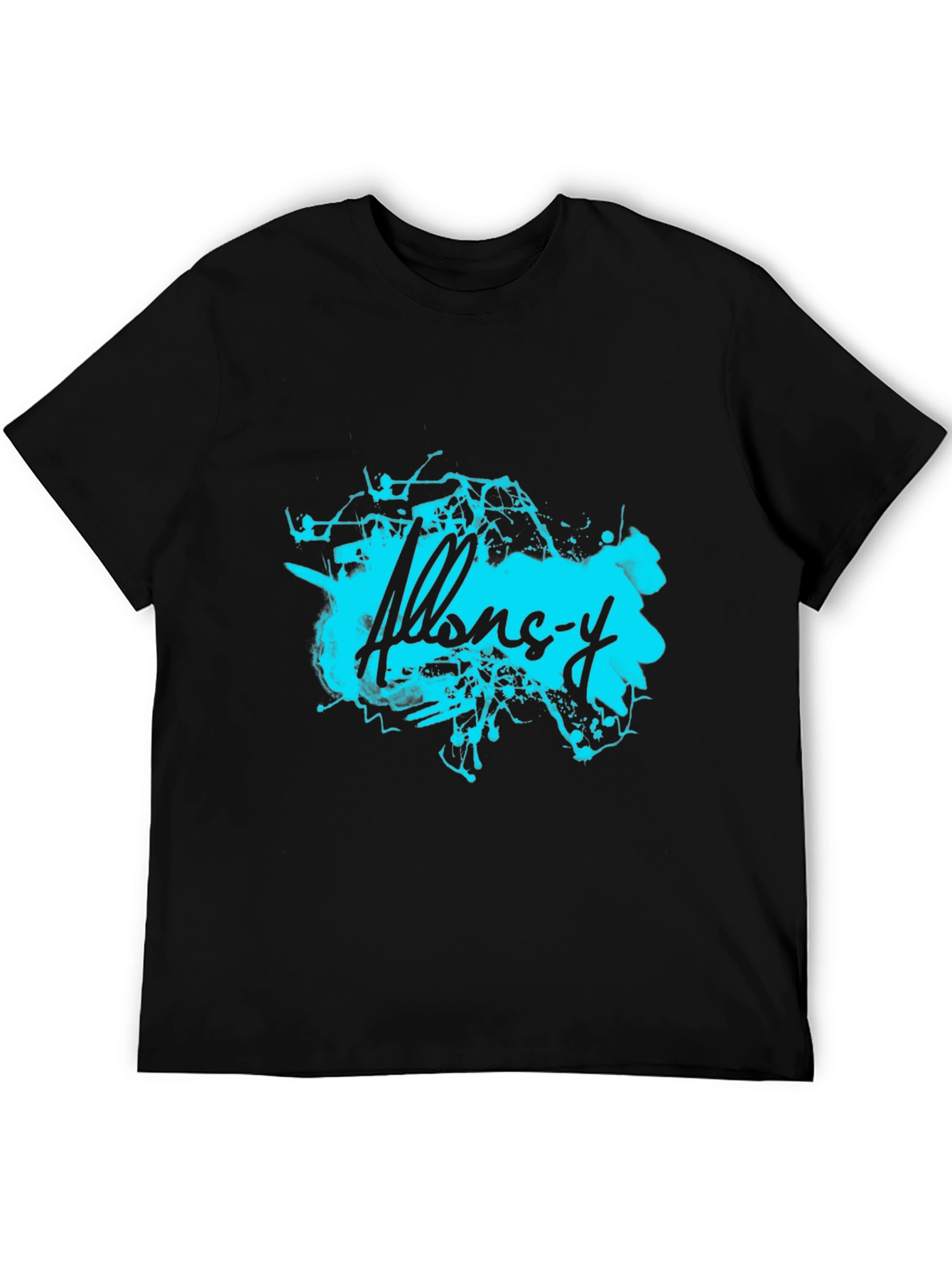 Abstract Allons-y Graphic Black T-Shirt
