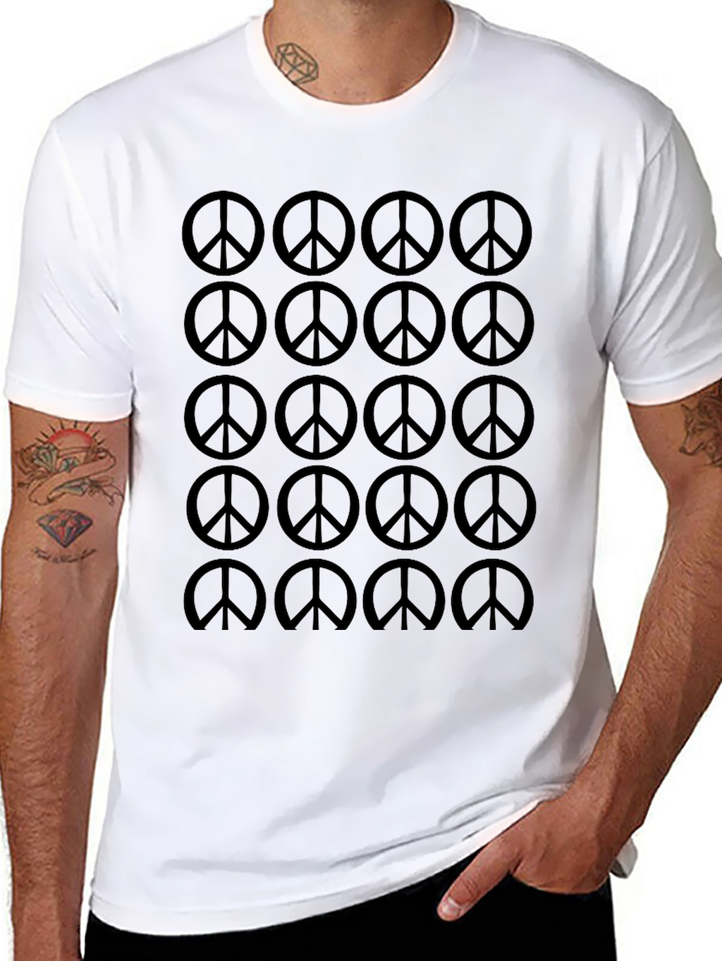 Peace Sign Graphic Tee - Classic Style