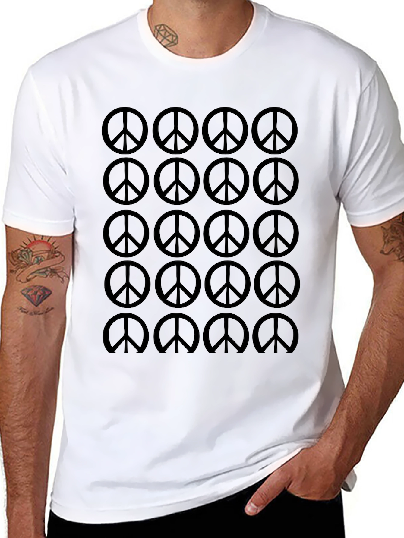 Peace Sign Graphic Tee - Classic Style