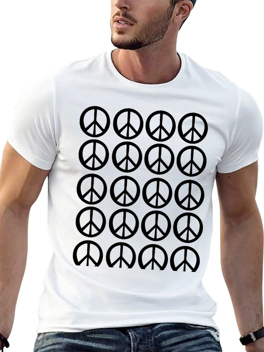 Peace Sign Graphic Tee - Classic Style