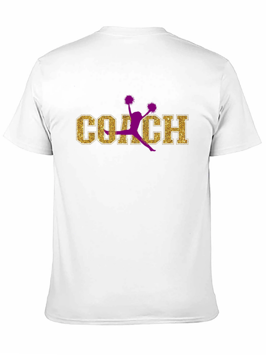 Cheer Coach T-Shirt Glitter Gold Design