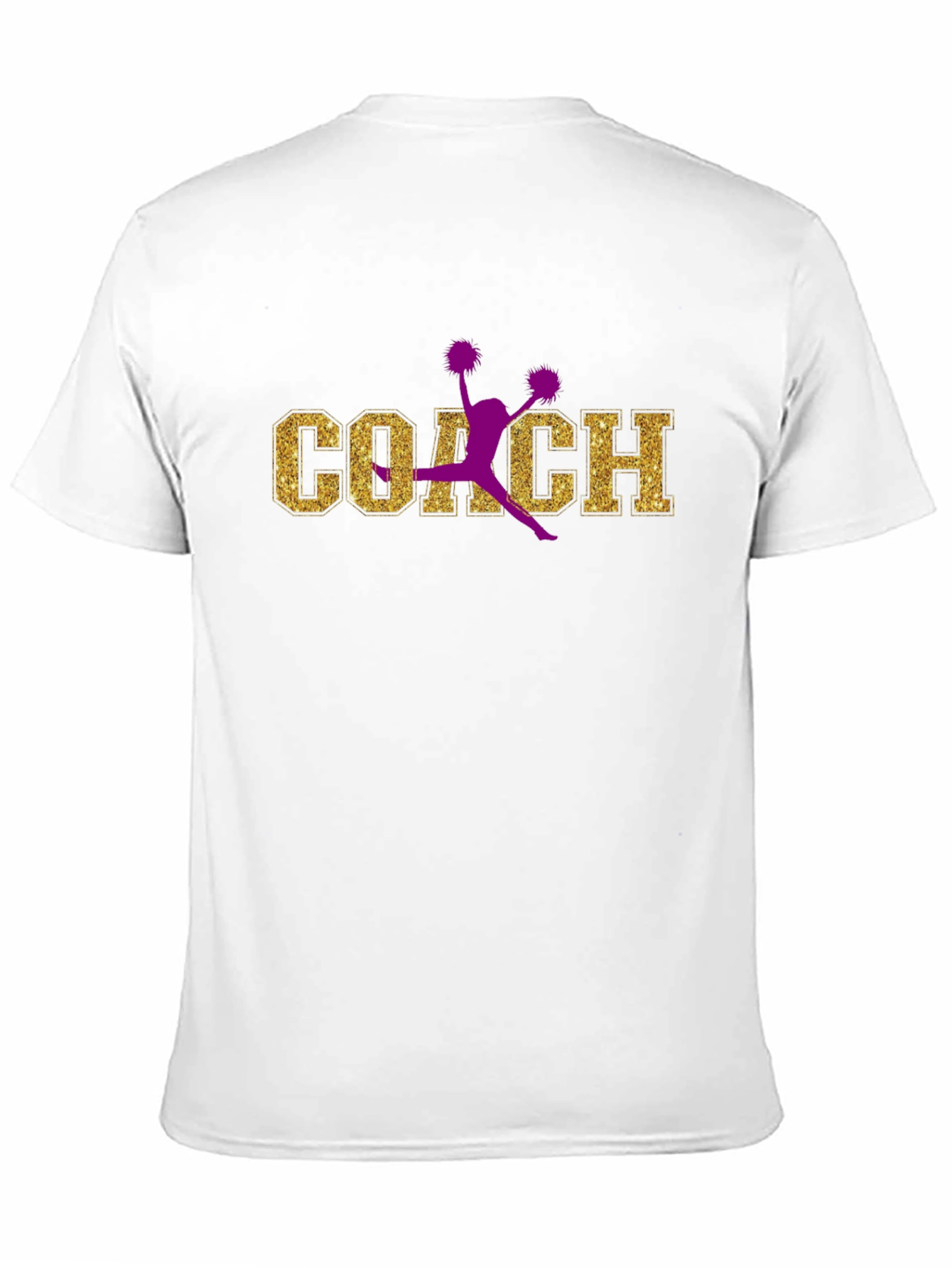 Cheer Coach T-Shirt Glitter Gold Design