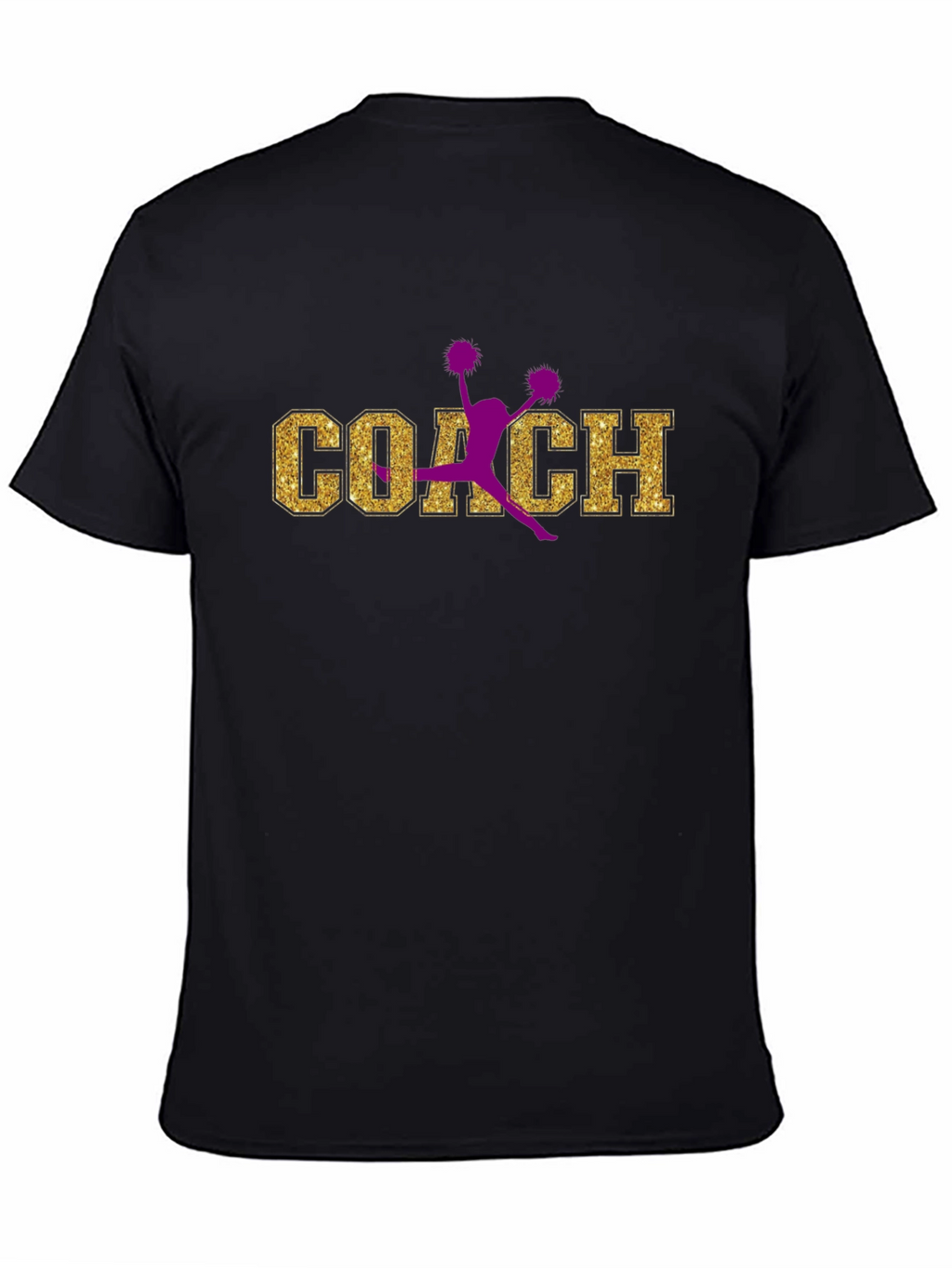 Cheer Coach T-Shirt Glitter Gold Design