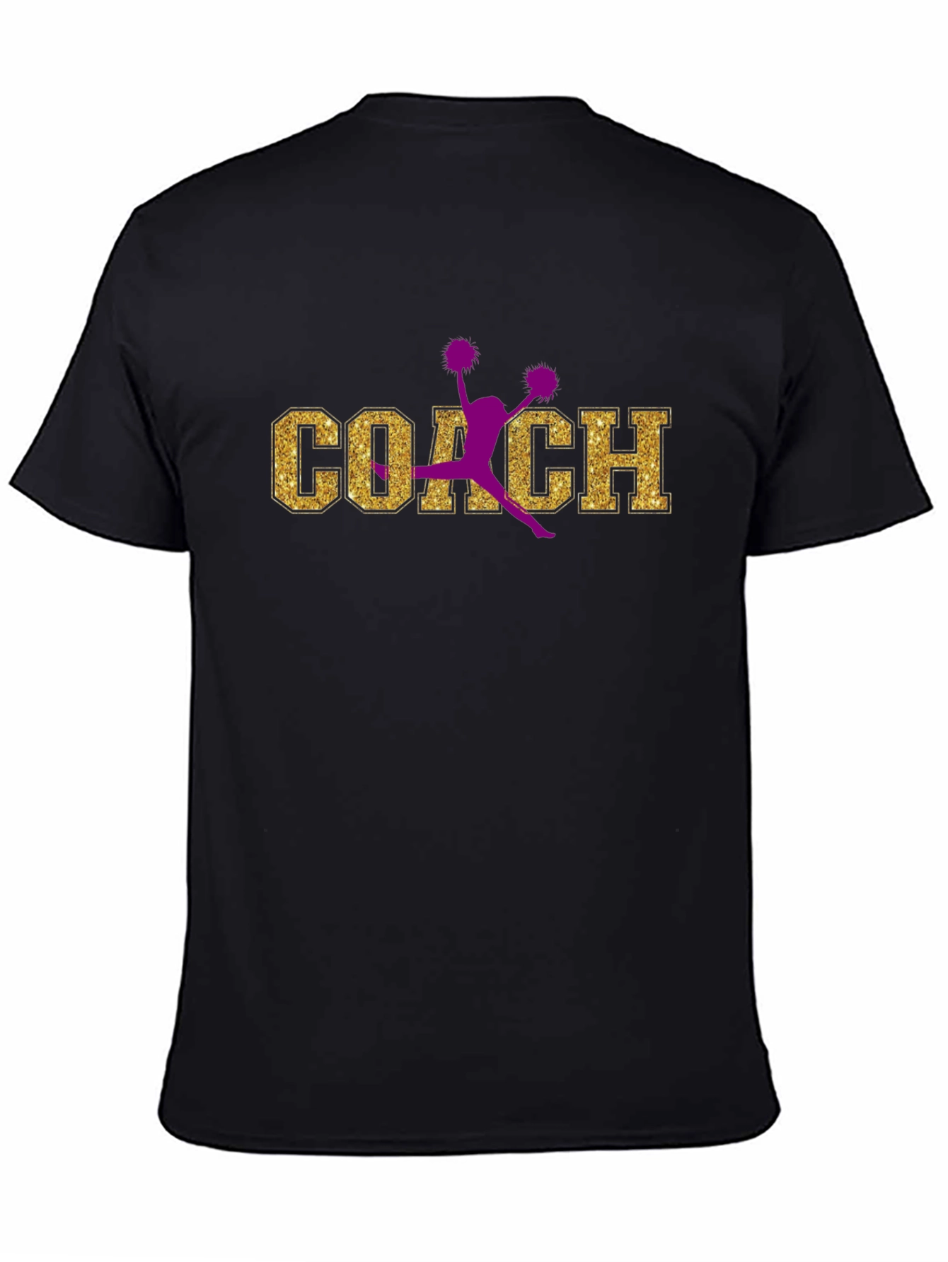 Cheer Coach T-Shirt Glitter Gold Design