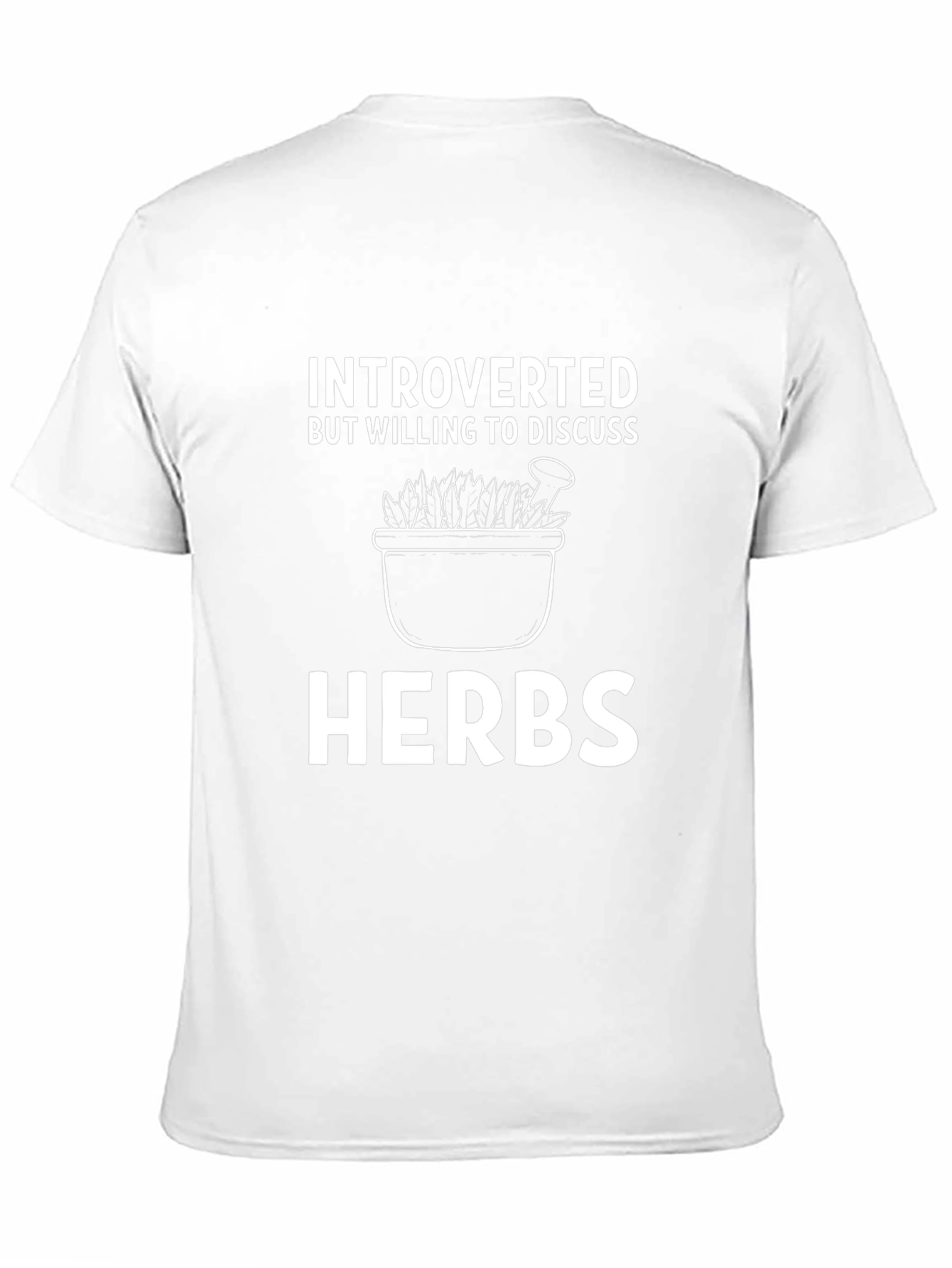 Introverted Herbs Graphic Tee - Black Cotton T-Shirt