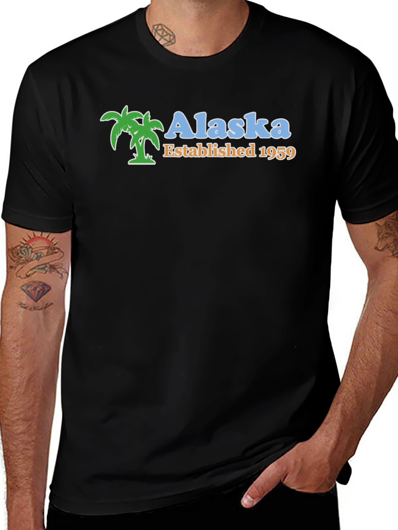 Alaska Established 1959 Palm Tree T-Shirt