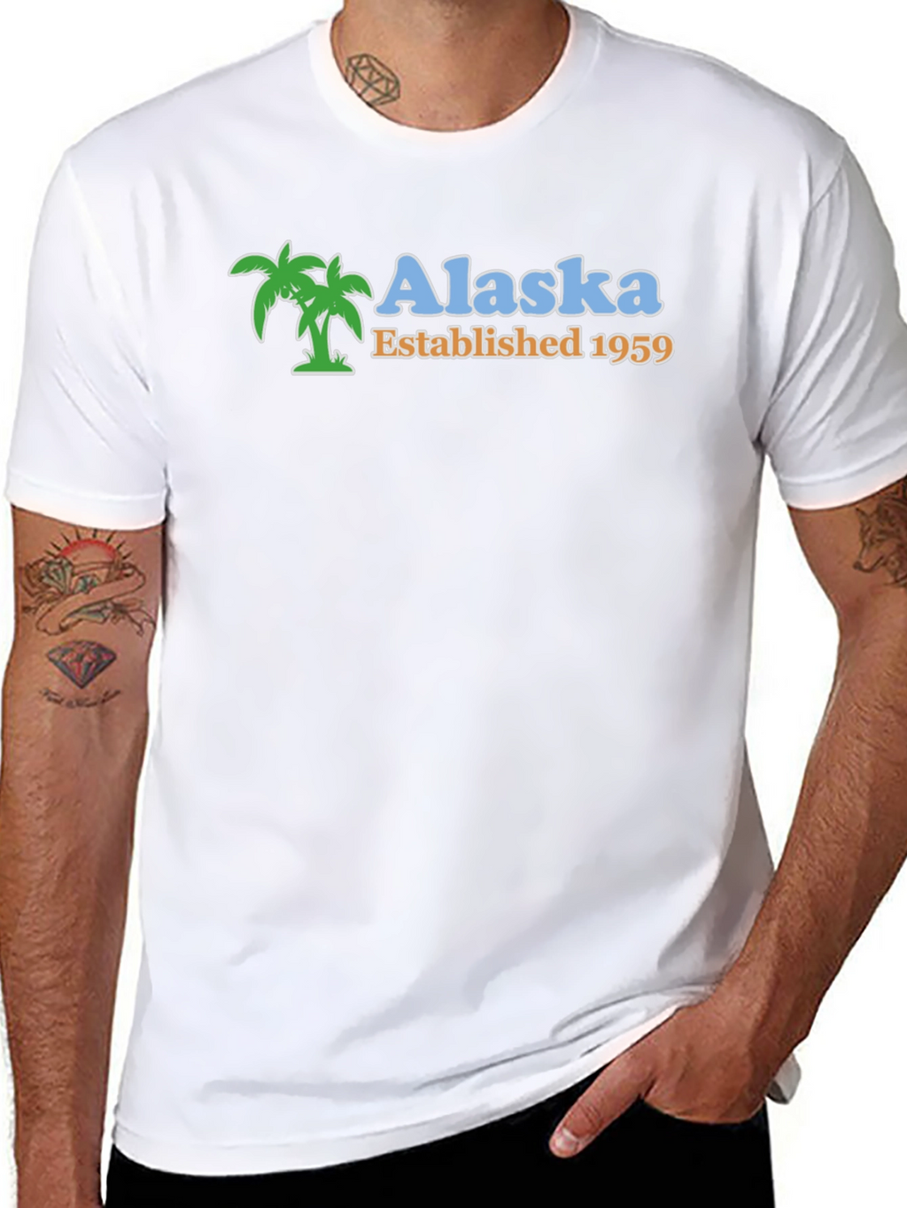 Alaska Established 1959 Palm Tree T-Shirt