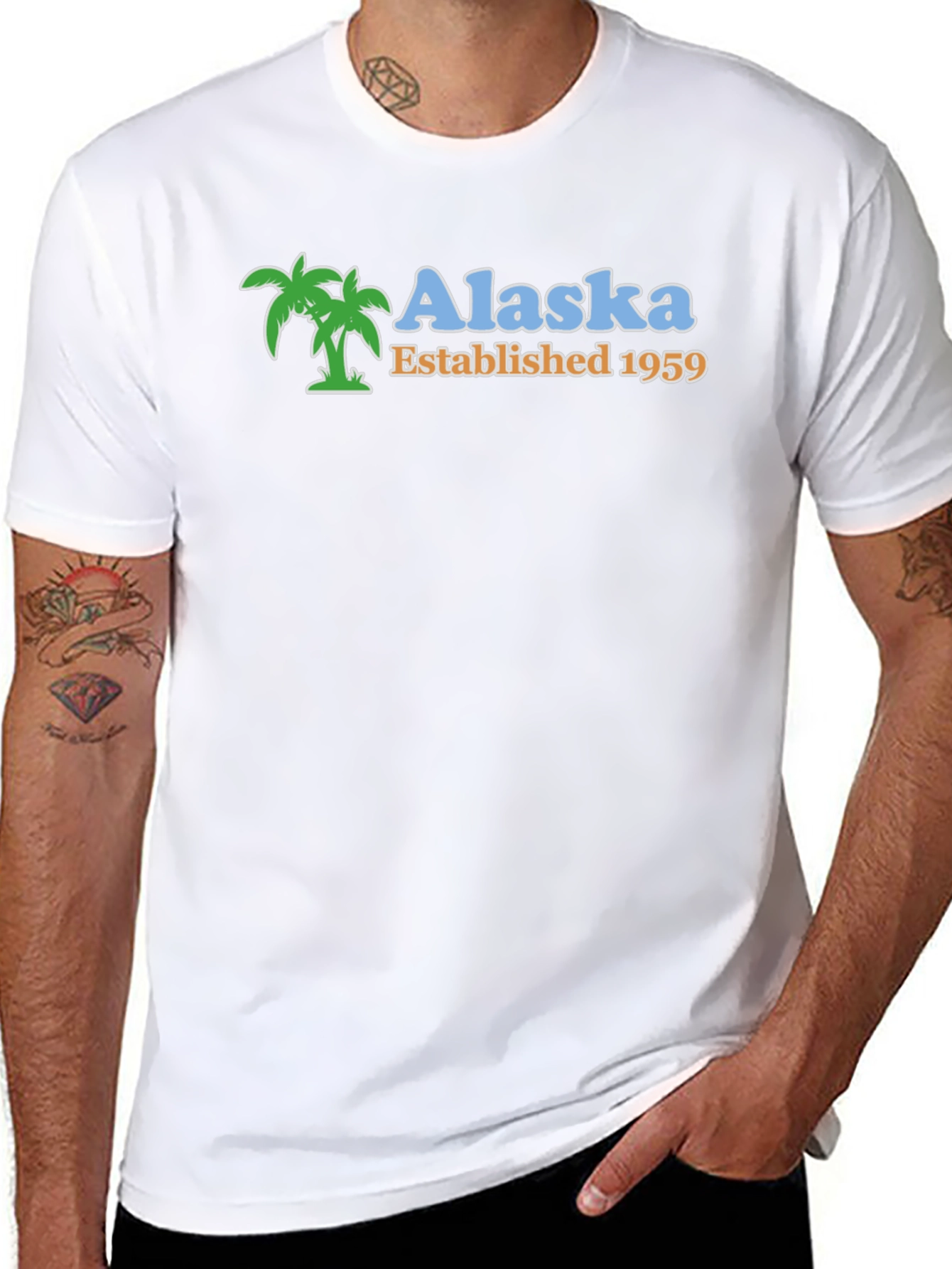 Alaska Established 1959 Palm Tree T-Shirt
