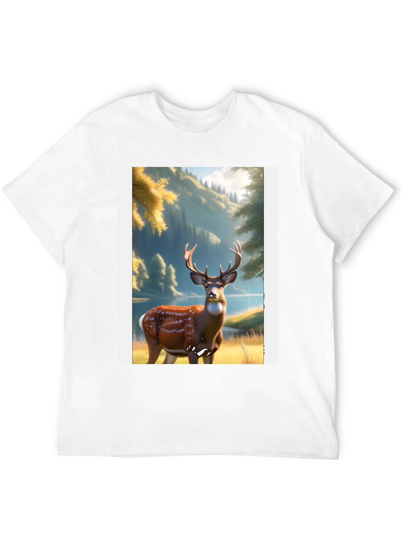 Deer Graphic Black T-Shirt