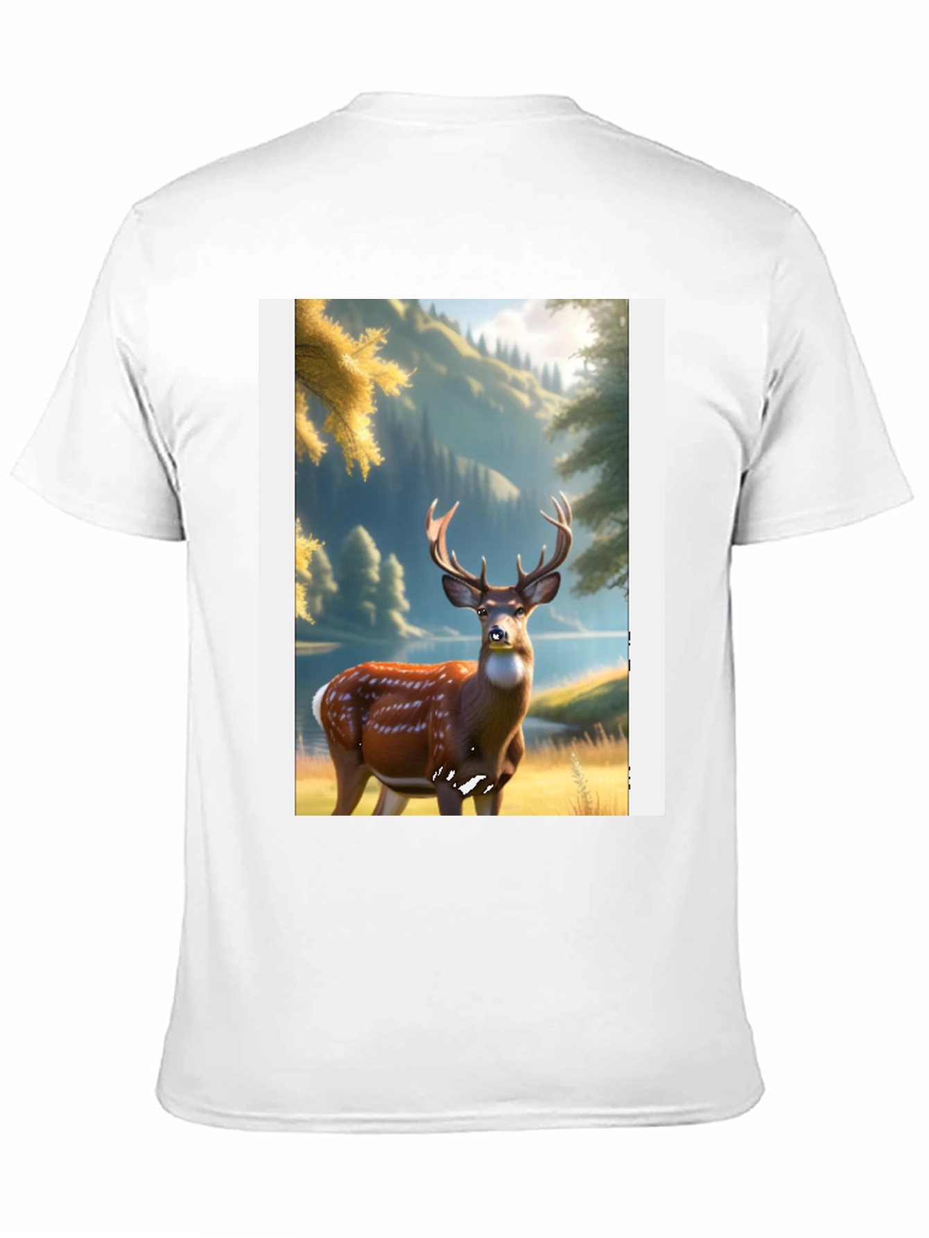Deer Graphic Black T-Shirt