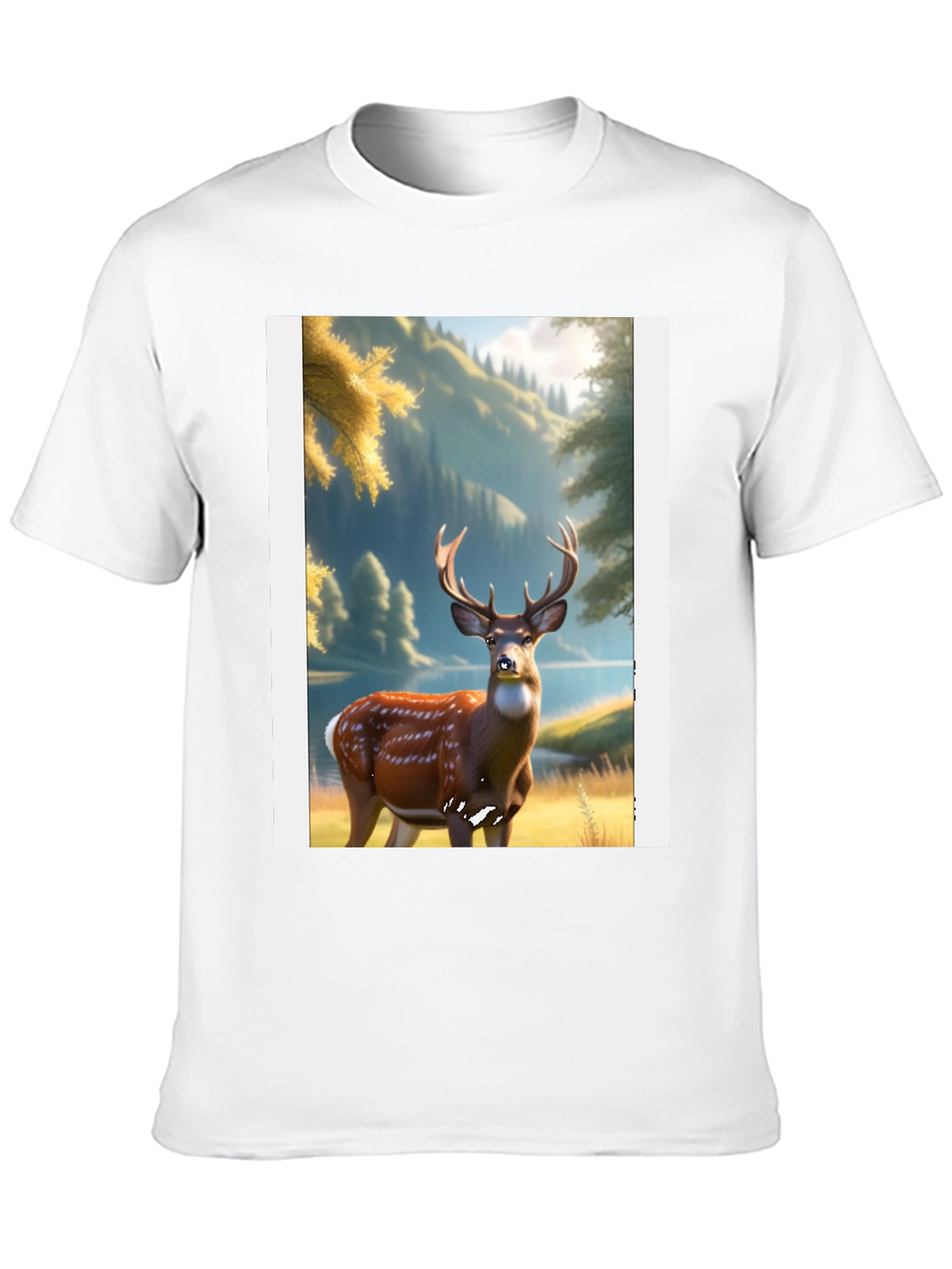 Deer Graphic Black T-Shirt