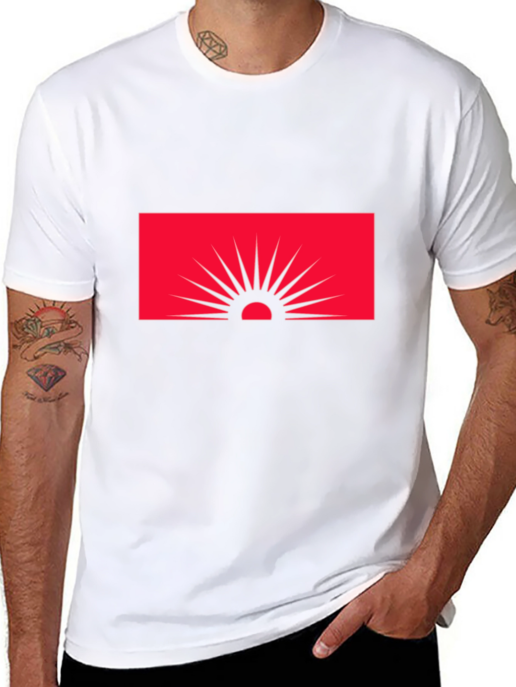 Sunset Graphic Tee - Modern Black T-Shirt